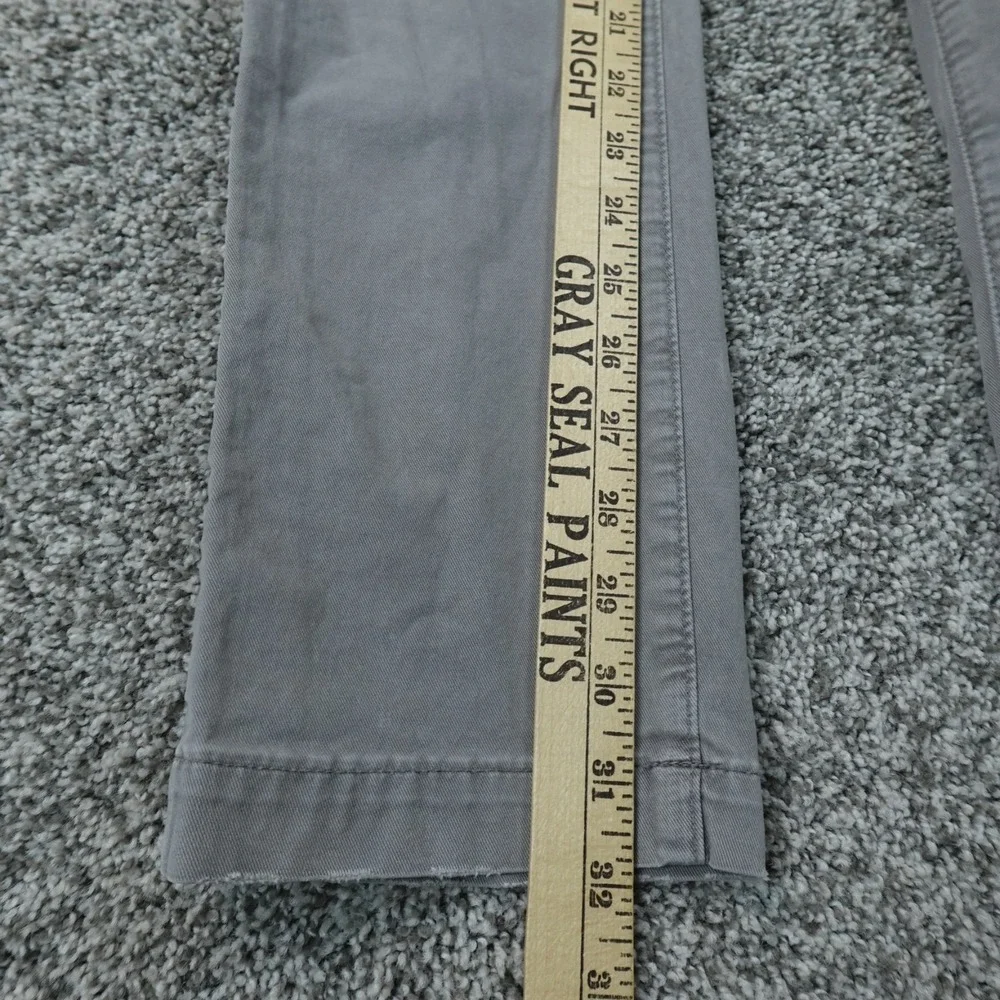 American Eagle Pants Mens 30X34 Gray Slim Khaki Chino Trouser Stretch Flat Front